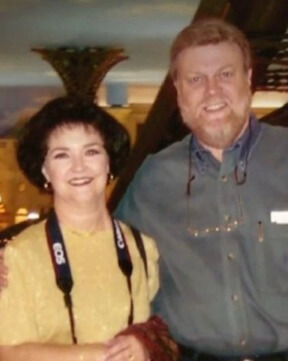 Judy Parsons with her late husband.